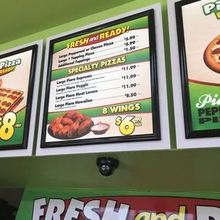 menu and prices