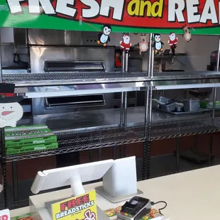 Freshly made everytime when asked, pizza made with real cheese not greasy like other pizza, Family Favorite