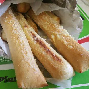 Breadsticks are pretty good