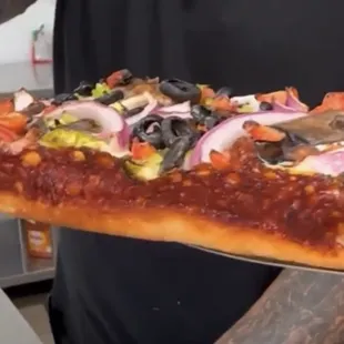 Look at that Deep Dish Crust!