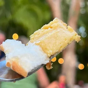 a piece of cake on a fork