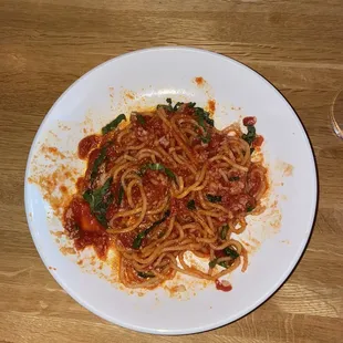 a plate of pasta