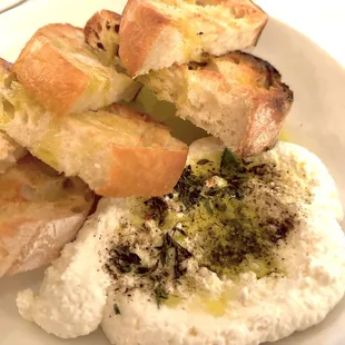 Ricotta and sour dough