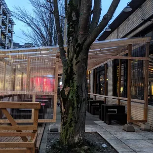 New COVID-safe outdoor dining area