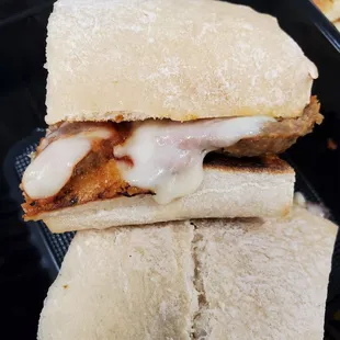 Meatball mozzarella panini