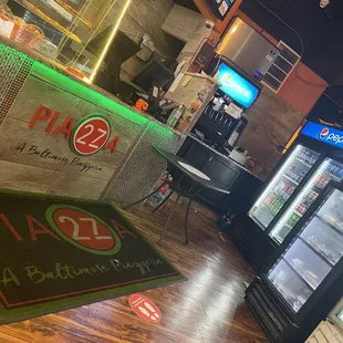 a view of a pizza restaurant