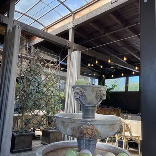 Fountain in the center