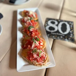 Bruschetta appetizers