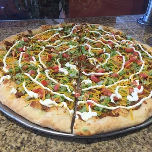 Taco pizza