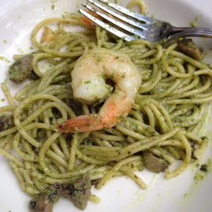 Shrimp and Mushroom Spaghetti