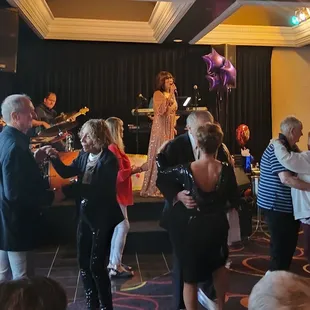 The dance floor fills up with talent from the audience!