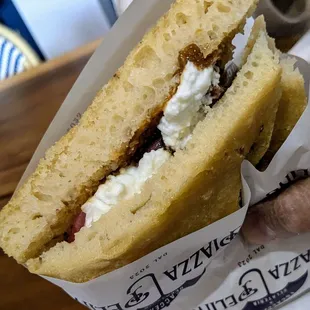 Focaccia Sandwich - Prosciutto &amp; fig jam