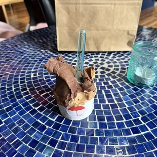 Gelato!! Chocolate &amp; coffee