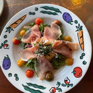Burrata Salad and Prosciutto