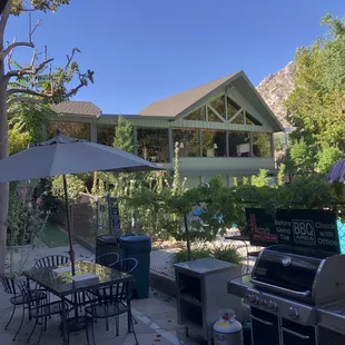 Garden and patio area