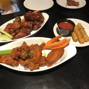 Wings and mozzarella sticks