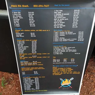 The menu get here early .. they do sell out.
