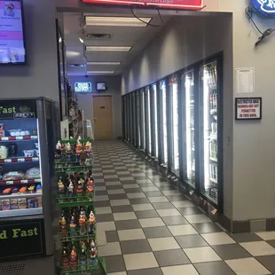 Beer, wine, and liquor off to side