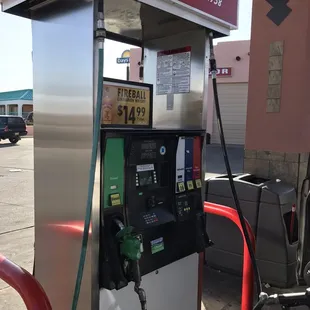 a gas pump at a gas station