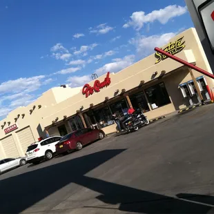 a view of a parking lot