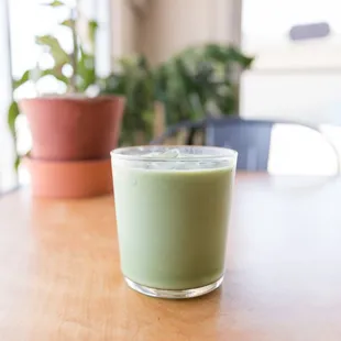 Iced matcha latte