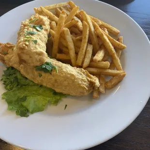 Gummy fish and chips.