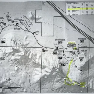 Official map with Hunter Trail hilighted (4/2024)