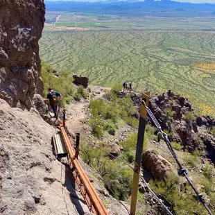 Descending from peak on Hunter Trail