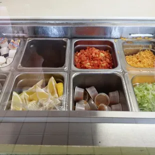 a variety of food items