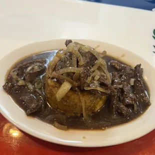 4. Mofongo de Bistec very saucy!