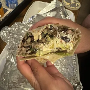 Chicken burrito
