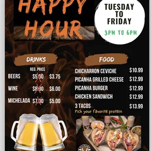 11/19/23 - Happy Hour Menu