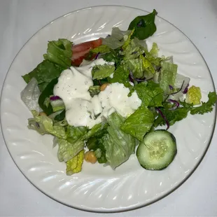 Salad with Ranch Dressing