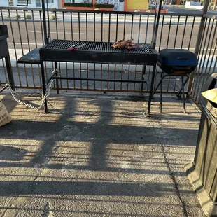 Chicken on the mesquite fire
