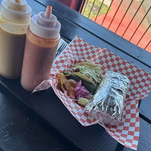 Chicken taco  Carne asada burrito