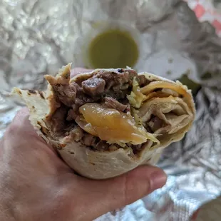 Carne Asada Burrito, had decent flavor but was a bit fatty for my taste 5/2023