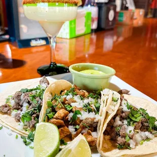 Taco Tuesday + Happy hour all day Monday through Wednesday