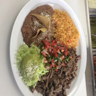 Carne asada plato