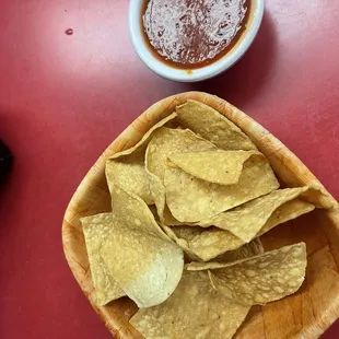 Great chips and hot sauce