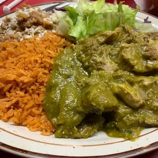 Chile Verde plate! One of my favorites!
