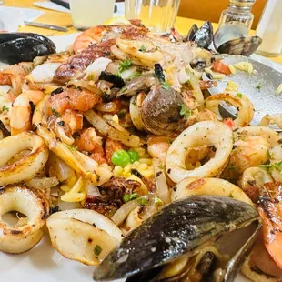 Seafood platter! Must order! There was so much food on this platter!