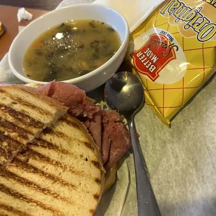 Two way Reuben and italian wedding soup