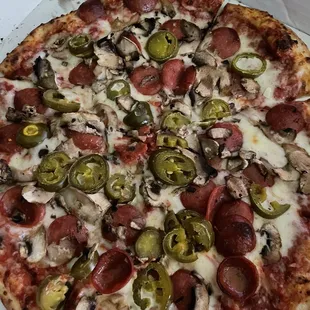 Pepperoni mushrooms jalapeños