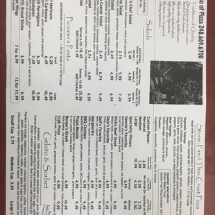 New menu