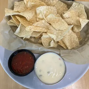 Queso dip (served with salad)