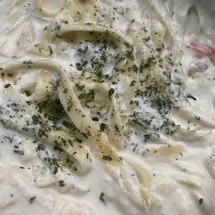 Runny Shrimp Alfredo