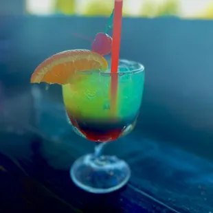 Rainbow Margarita (Tastes like a snowcone!)