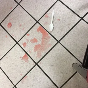 a spatula on the floor