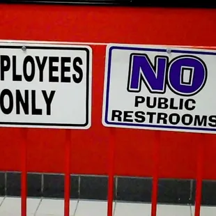 No [public] restrooms