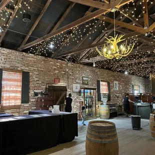 the inside of the winery